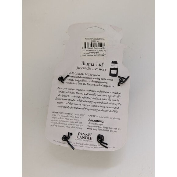 Yankee Candle Illuma-Lid Jar Candle Accessory Decorative Silver-Tone Design - Picture 3 of 3
